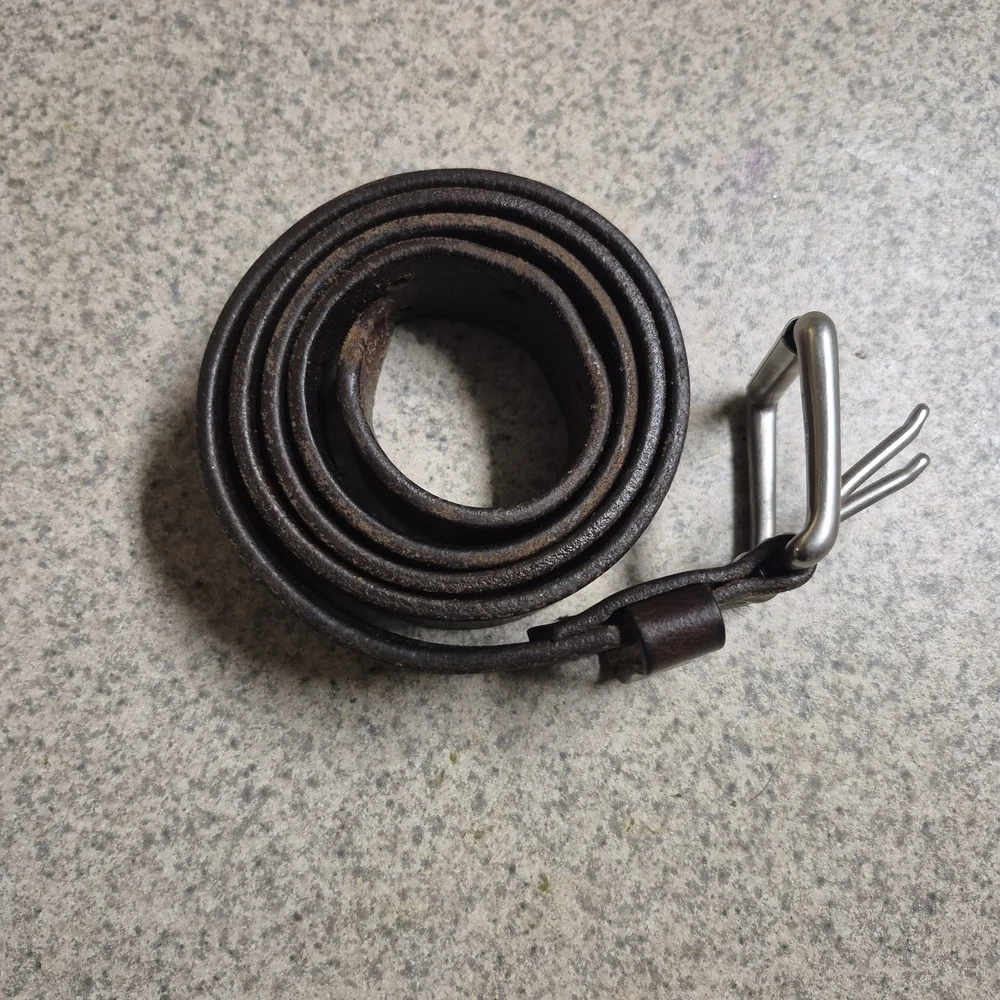 Classic Dark Brown Leather Belt
